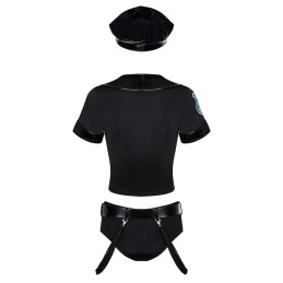 Police set CosTaille uniqueme 6 piéces - Noir S/M