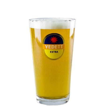 verre vedett extra 33 cl avec design en facettes