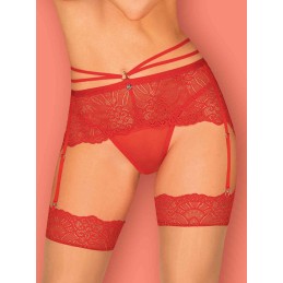 Loventy Porte-jarretelles - Rouge L/XL