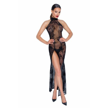Robe longue en Taille uniquelle M - Noir Handmade - Lingerie Femme