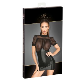F204 Minirobe avec haut en Taille uniquelle, manches bouffantes et élément de corset L