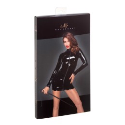 Mini robe en PVC avec fermeTaille uniquere éclair noire é double sens sur le devant XL
