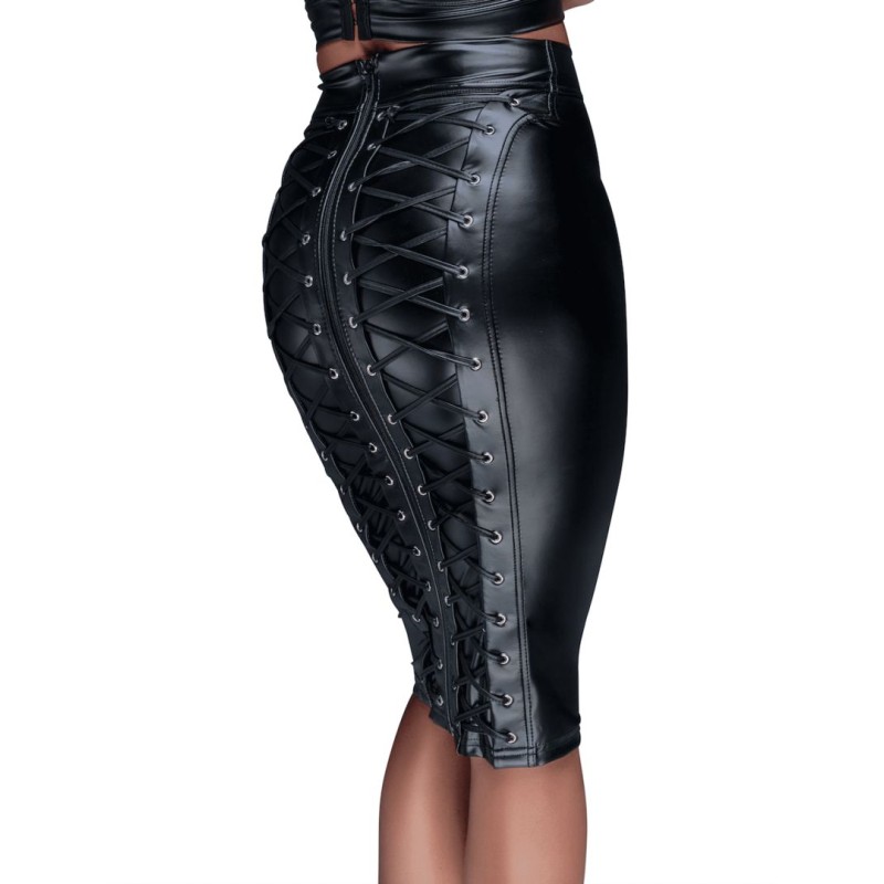 Jupe crayon Powerwetlook L - Noir Handmade - Lingerie Femme