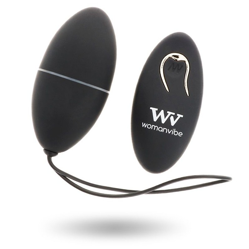 WOMANVIBE - ALSAN EGG TELECOMMANDE NOIR SILICONE NOIR