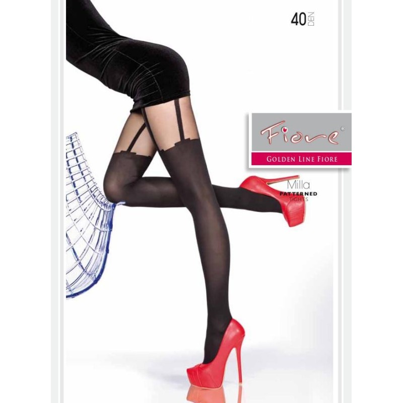 Milla Collants 40 DEN - Noir T2 - Fiore - Lingerie Femme
