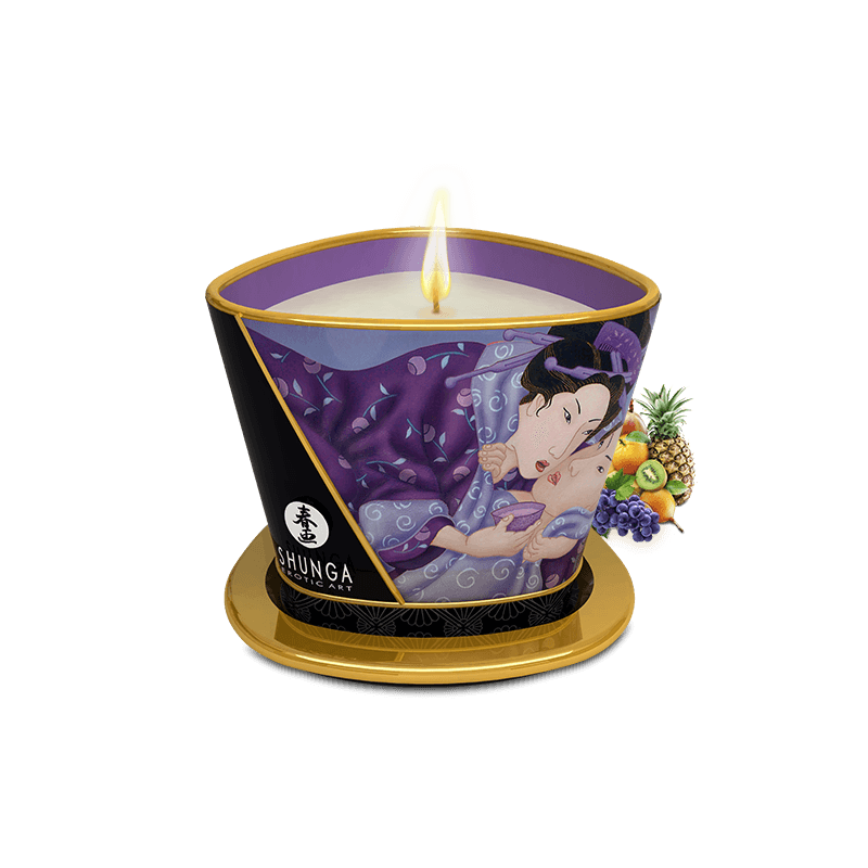 Bougie de massage lueur et caresses - Libido Fruits exotiques  - Shunga - Bougie