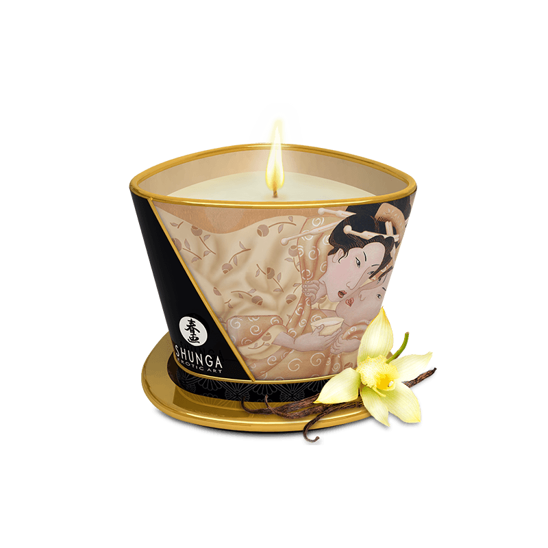 Bougie de massage lueur et caresses - Désir Vanille  - Shunga - Bougie