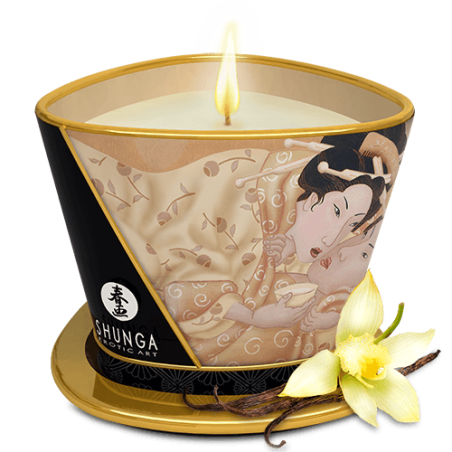 Bougie de massage lueur et caresses - Désir Vanille  - Shunga - Bougie