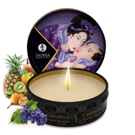 Mini bougie de massage - Libido Fruits exotiques  - Shunga - Bougie
