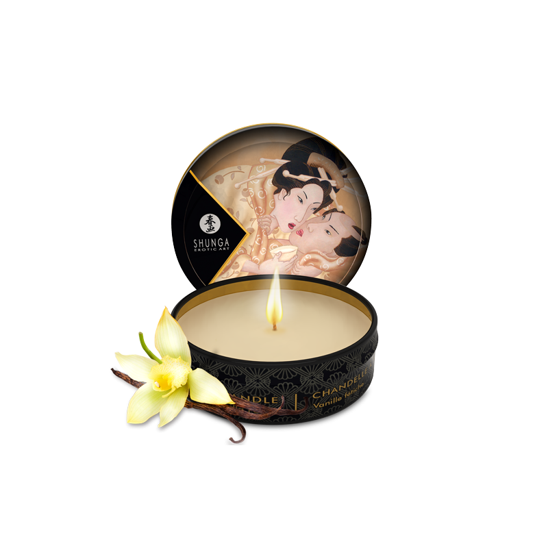 Mini bougie de massage - Désir Vanille  - Shunga - Bougie