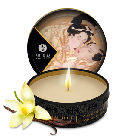 Mini bougie de massage - Désir Vanille  - Shunga - Bougie