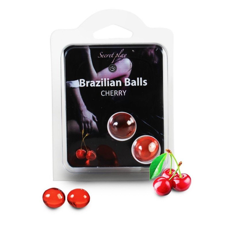 Duo Brazilian Balls Cerise 3385-6 Taille unique - Brazilian Balls - Pour les massages