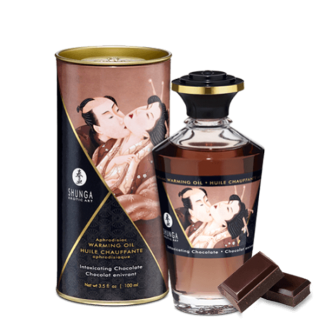 Huile chauffante aphrodisiaque - Chocolat enivrant 100ml Taille unique - Shunga - Pour les massages