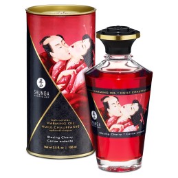 Huile chauffante aphrodisiaque - Cerise ardente 100ml Taille unique - Shunga - Pour les massages