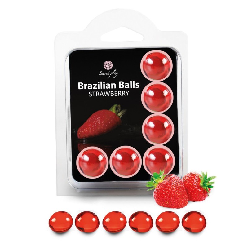 6 Brazilian Balls "Fraise" 3386-7 Taille unique - Brazilian Balls - Pour les massages