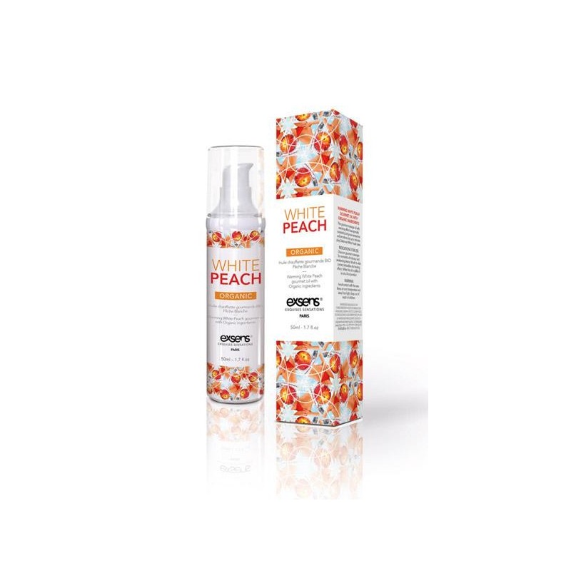 Huile chauffante Gourmande Peche Blanche Bio 50ml Taille unique - Exsens - Pour les massages