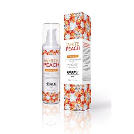 Huile chauffante Gourmande Peche Blanche Bio 50ml Taille unique - Exsens - Pour les massages