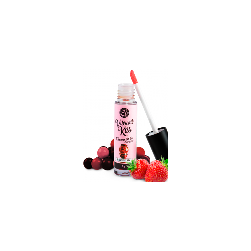 Brillant é lévres Vibrant Fraise gum 3653  - Secret Play - Lubrifiants