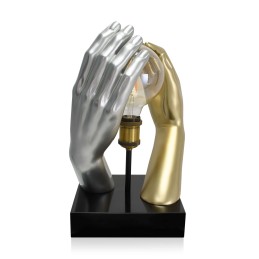 Lampe de table Deep Union multicolore avec sculpture figurative en résine