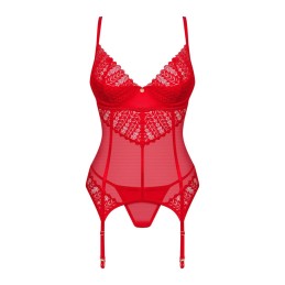 Ingridia corset et string - Rouge XL/XXL
