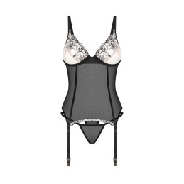 Vila blanes corset et string - Noirs M/L - Obsessive Exquisite - Lingerie Femme