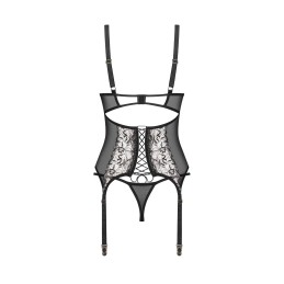 Vila blanes corset et string - Noirs M/L - Obsessive Exquisite - Lingerie Femme