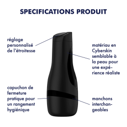 MasTaille uniquerbateur Satisfyer Men Classic - Noir  - Satisfyer - Vibrateurs