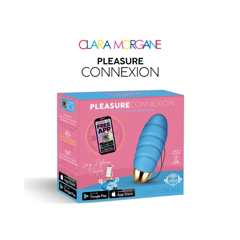 Pleasure connexion bleu - Oeuf vibrant Taille unique - Clara Morgane - Vibrateurs
