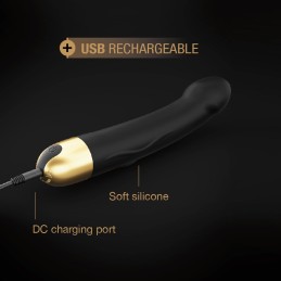 Vibromasseur Real Vibration M 22 cm 2.0 - Noir et Or Taille unique
