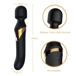 Stimulateur vibromasseur Dual Orgasms - Noir et Or Taille unique
