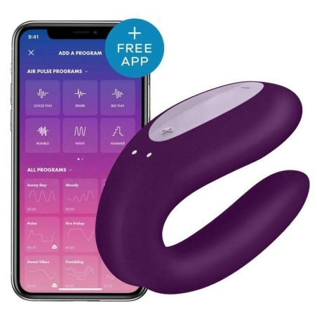 Stimulateur connecté pour couple Satisfyer Double Joy - Violet  - Satisfyer - Vibrateurs