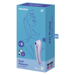 Stimulateur vibromasseur connecté Satisfyer Dual Pleasure - Mauve