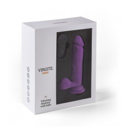 VIBROMASSEUR RéALISTE "R12" 14.4CM AVEC TéLéCOMMANDE VIOLET