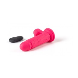 VIBROMASSEUR RéALISTE "R12" 14.4CM AVEC TéLéCOMMANDE ROSE