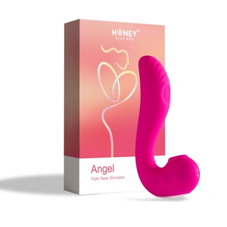 Angel - Vibromasseur 3 en 1 point G et léchage du clitoris - Rose  - Honey Play box - Vibrateurs