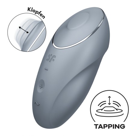 Tap and climax Satisfyer - Bleu/gris Taille unique - Satisfyer - Vibrateurs