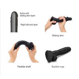Sliding Skin - Dildo réaliste - Noir L