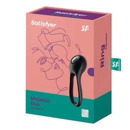 Cockring  Satisfyer Majestic Duo - Noir Taille unique