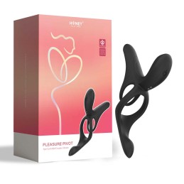 PLEASURE PIVOT Vibromasseur pour couples contrélé par application - Noir  - Honey Play box - Vibrateurs