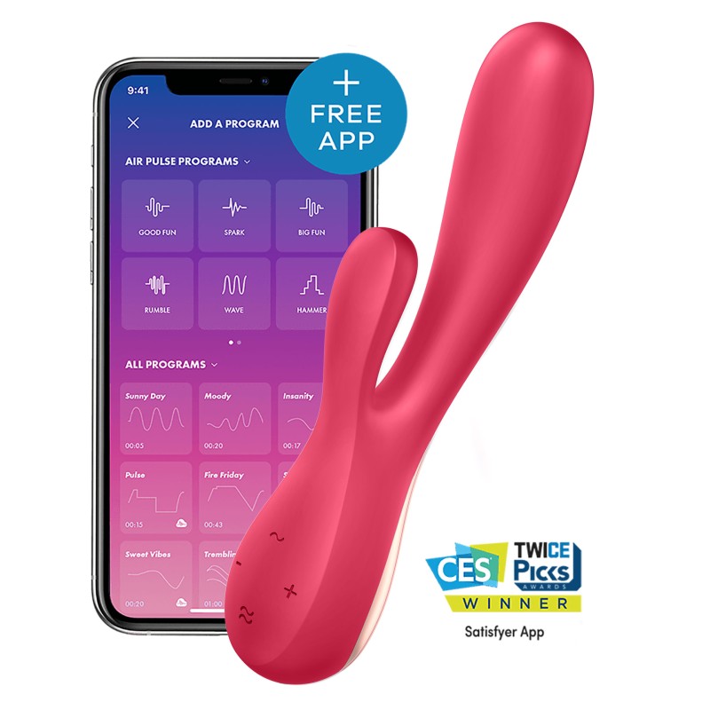 Vibromasseur connecté Satisfyer Mono Flex - Rouge  - Satisfyer - Vibrateurs