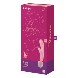 Triple lover Rabbit et Wand Satisfyer - Rose