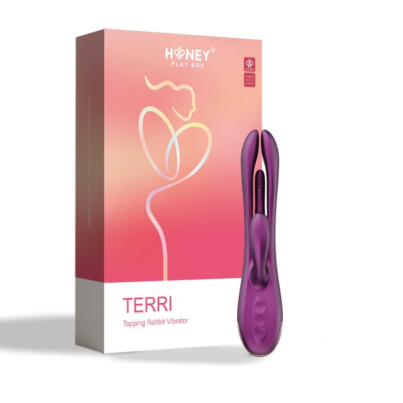 Terri Rabbit et tapotage controllé par appli - mauve  - Honey Play box - Vibrateurs