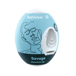 Oeuf masTaille uniquerbateur Savage - Bleu Taille unique - Satisfyer - Jouets sexuels pour hommes