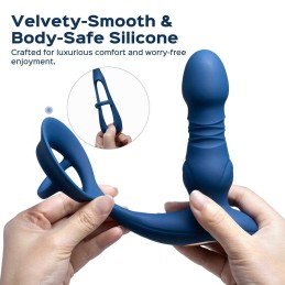 Cyrus - Vibromasseur de prostate va et vient contrélé par application - Bleu