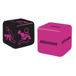 Dés Love Dice Kamasutra - Noir et Rose Taille unique