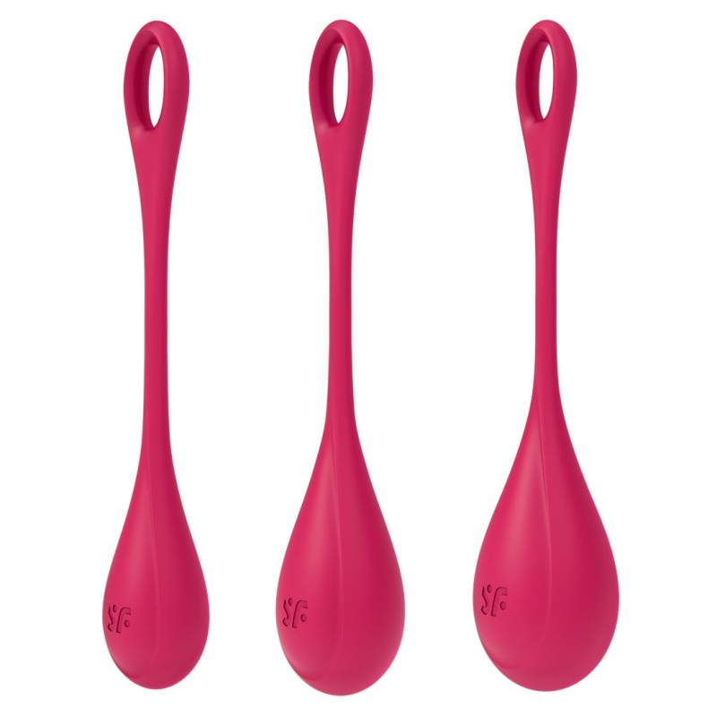 Boules de Geisha Satisfyer Yoni Power 1 - Set de 3 - Rouge  - Satisfyer -