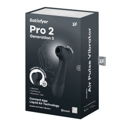 Pro 2 Génération 3 Air pluse Connect App et vibration - Noir Satisfyer Taille unique - Satisfyer - Vibrateurs