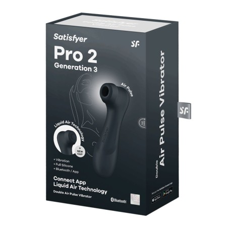 Pro 2 Génération 3 Air pluse Connect App et vibration - Noir Satisfyer Taille unique - Satisfyer - Vibrateurs