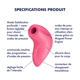 Magnetic deep pulse Satisfyer - Rose Taille unique