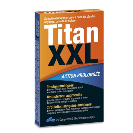 Titan XXL Homme - 20 gélules Taille unique - Labophyto - Stimulants